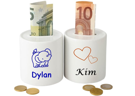 Spaarpot met Naam en Afbeelding