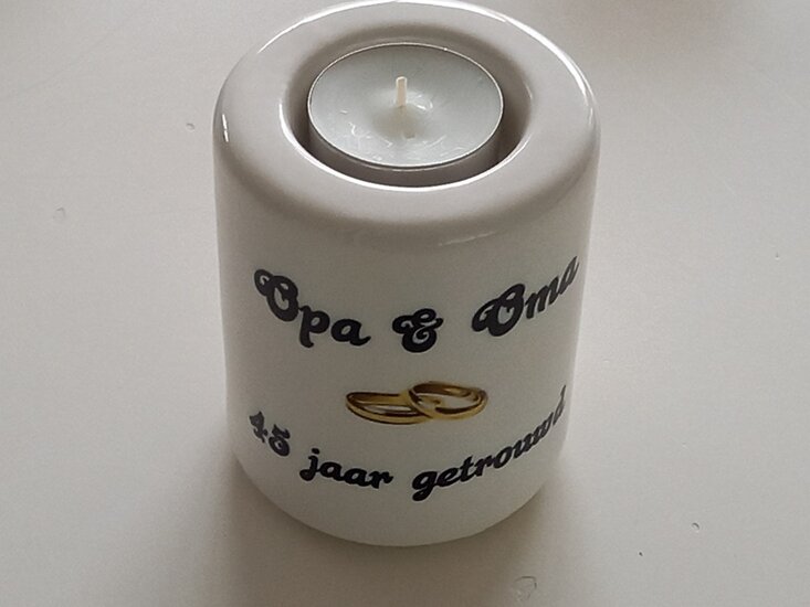 Kaarsenhouder Opa & Oma