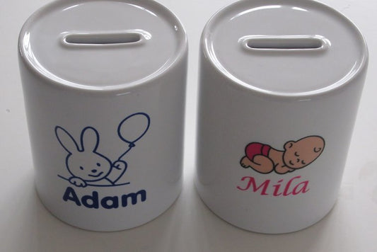 Spaarpot met Naam en Afbeelding