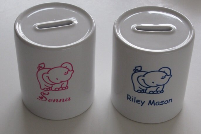 Spaarpot met Naam en Afbeelding