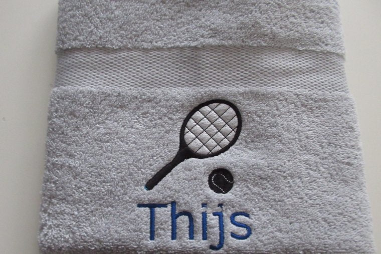 tennis handdoeken gepersonaliseerd 