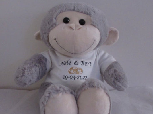 Huwelijksknuffel met Namen & Trouwringen