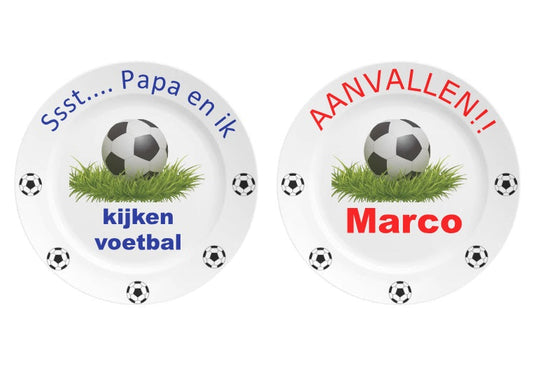 Voetbal ontbijt bordje