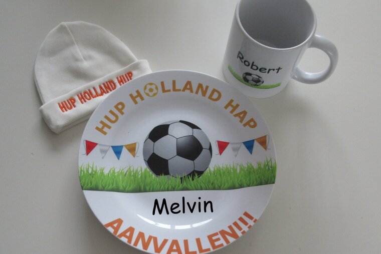 Voetbal handdoek met naam