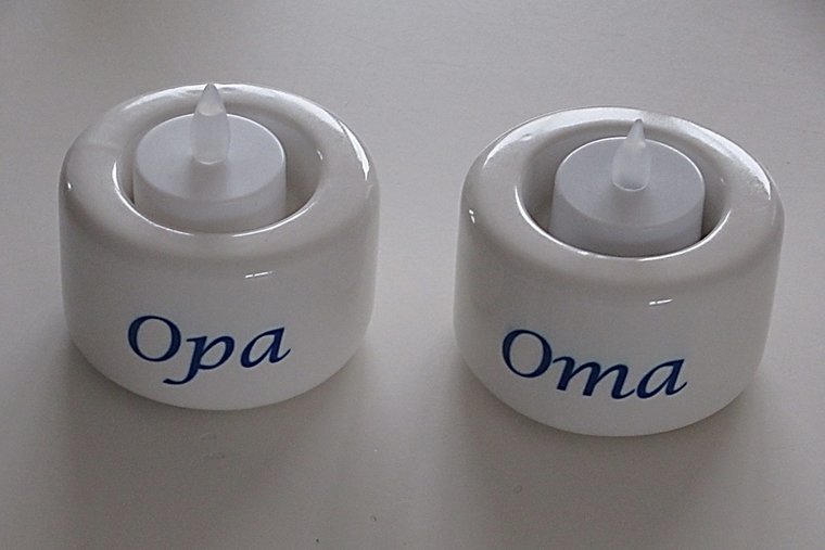 Waxinelichthouder met Naam of Tekst