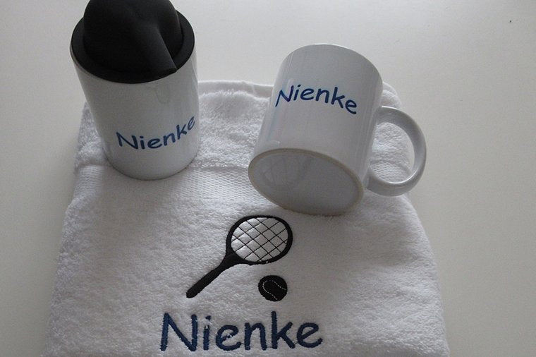 Tennis handdoek met naam