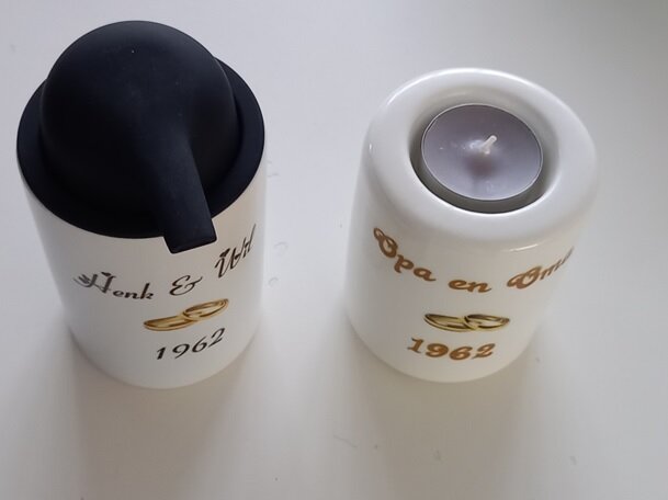 Kaarsenhouder Opa & Oma