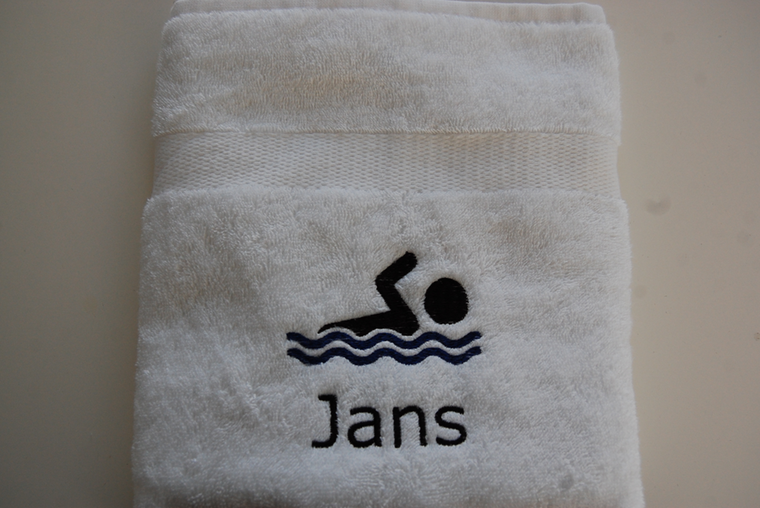 Zwem handdoek met naam