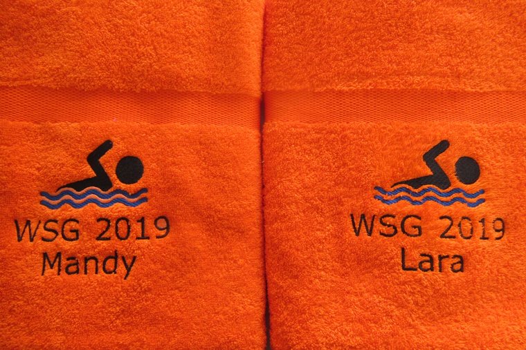 Zwem handdoek met naam